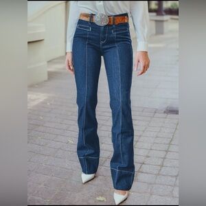 Women's Dark Blue Flare Jeans